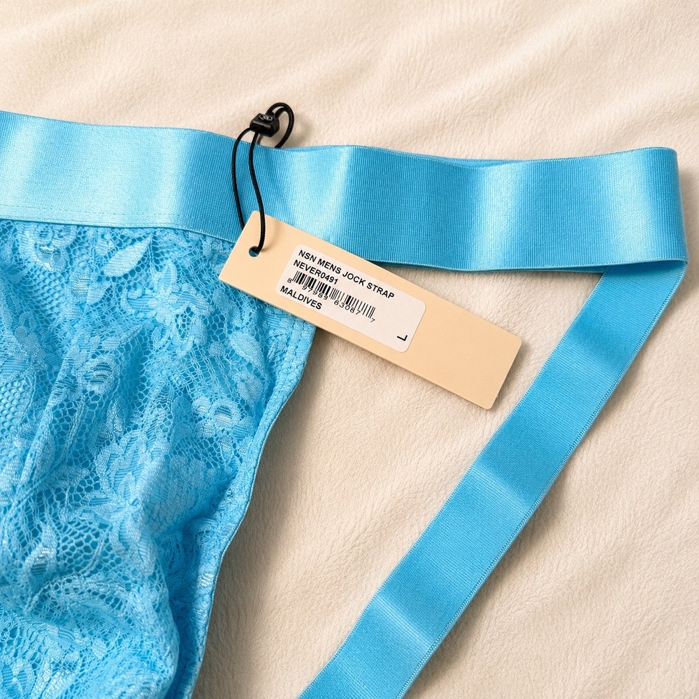 COSABELLA Never Say Never Lace Jock Strap Maldives Blue Men's - Size‎ L / NWT - Picture 3 of 7